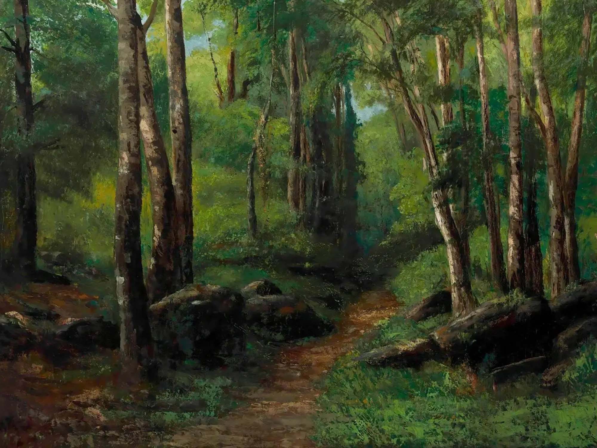 Path Through The Forest by Gustave Courbet